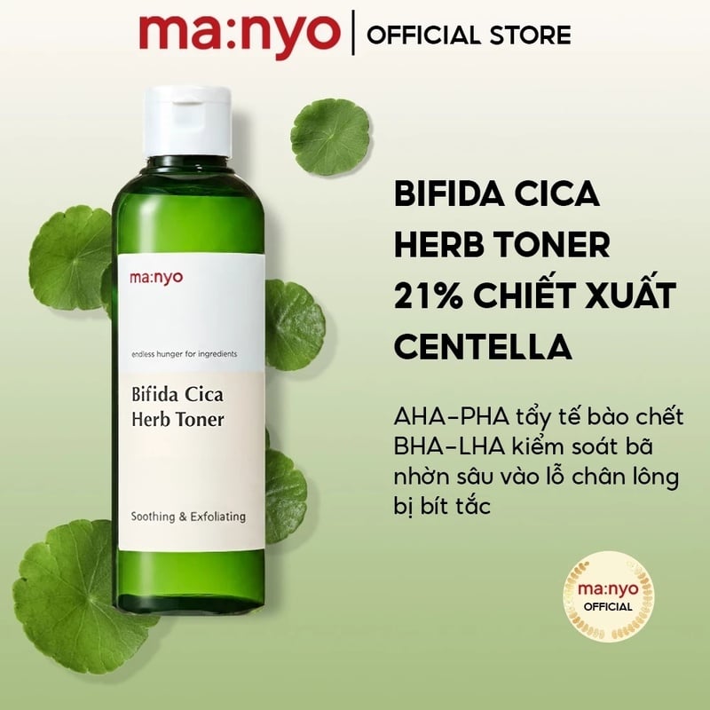 thegioiskinfood.com - Nước Hoa Hồng Ma:nyo Bifida Cica Herb Toner 210ml