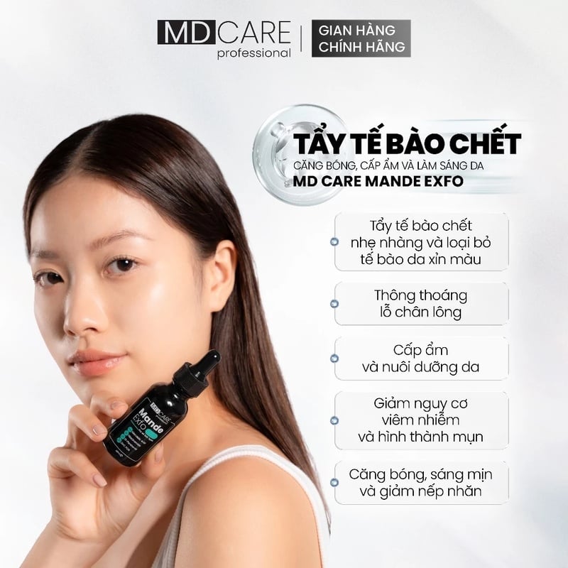 Tẩy Tế Bào Chết Căng Bóng, Cấp Ẩm Và Làm Sáng Da MD CARE Professional Mande Exfo-For All Skin Types