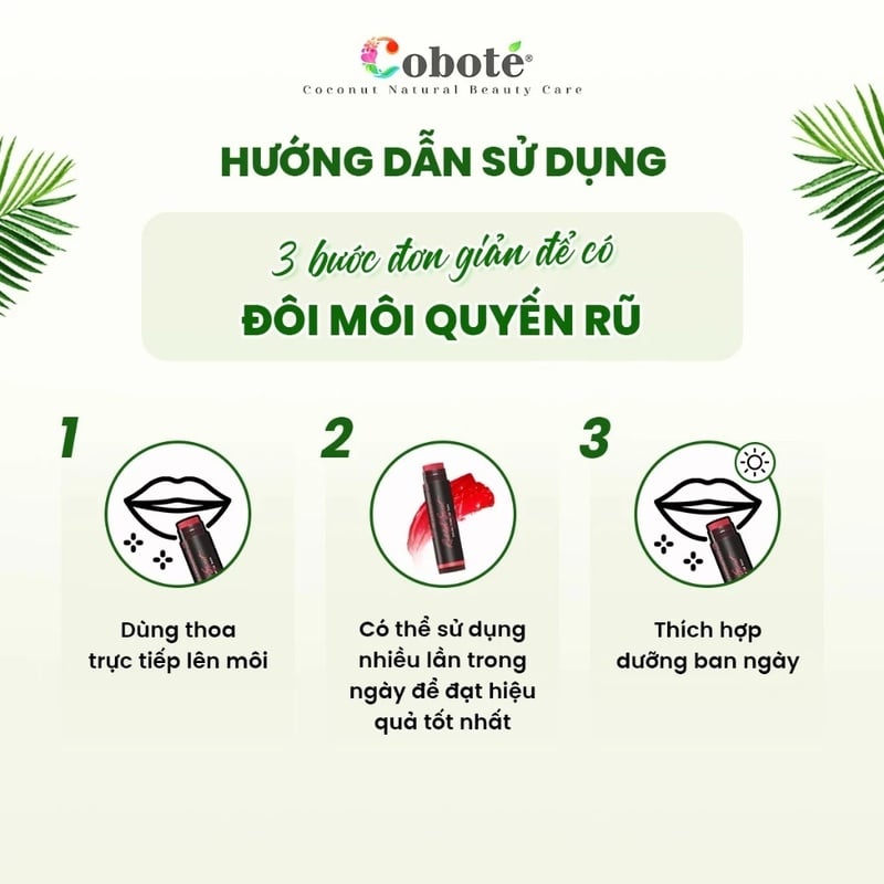 thegioiskinfood.com - Son Dưỡng Môi Có Màu Dưỡng Ẩm, Làm Mềm Môi COBOTÉ Natural Tinted Lip Balm 5g