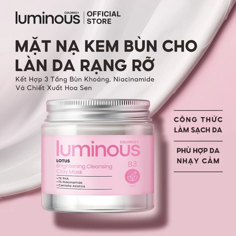 Mặt Nạ Bùn Khoáng Colorkey Làm Sạch Sâu Luminous Cleansing Clay Mask 60g