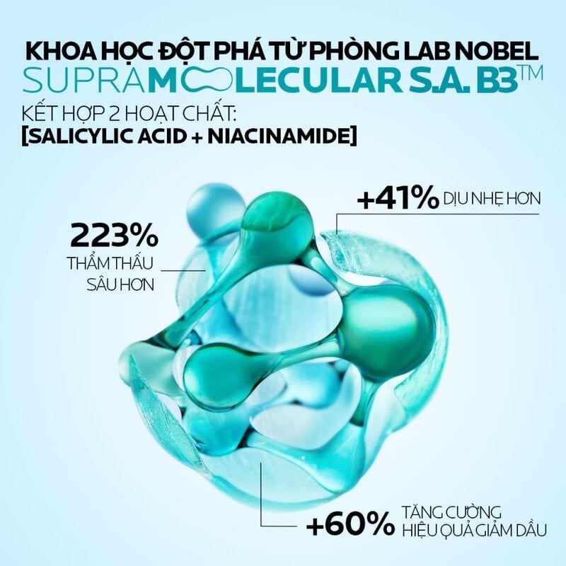 Kem Dưỡng Hỗ Trợ Kiềm Dầu Láng Mịn Lỗ Chân Lông La Roche-Posay Laboratoire Dermatologique Effaclar Supramolecular Oil & Pores Correct 40ml