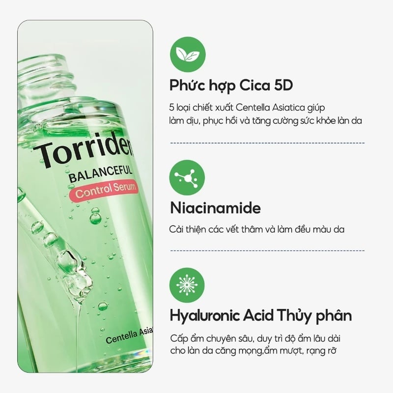 Serum Cân Bằng, Làm Dịu Da Torriden Balanceful Control Serum 50ml