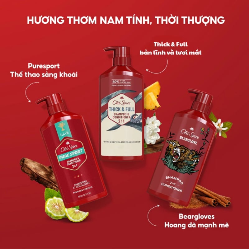 thegioiskinfood.com - Dầu Gội Xả 2in 1 Old Spice 2In1 Shampoo & Conditioner 650ml