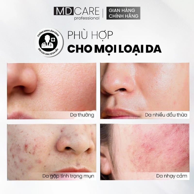 Tẩy Tế Bào Chết Căng Bóng, Cấp Ẩm Và Làm Sáng Da MD CARE Professional Mande Exfo-For All Skin Types