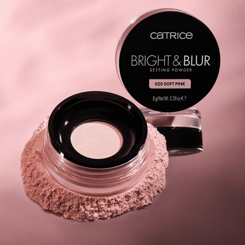 thegioiskinfood.com - Phấn Phủ Dạng Bột Căng Bóng Nâng Tone Catrice Bright & Blur Matte Setting Powder 020 Soft Pink 8g