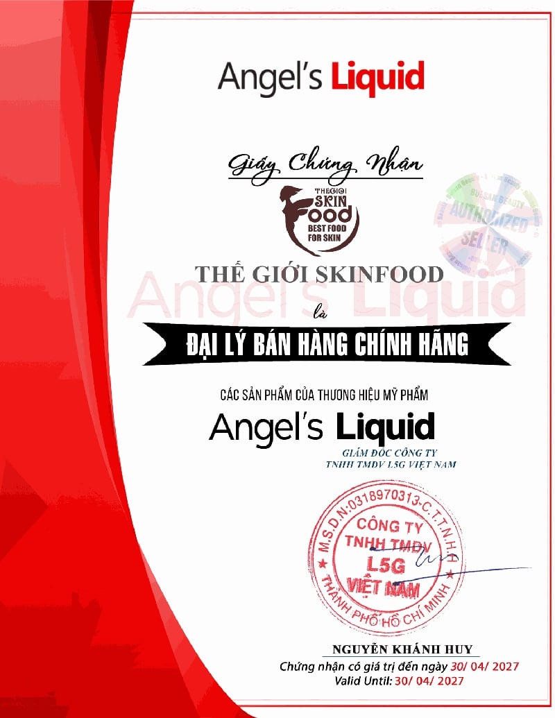 Thế Giới Skinfood - Đại lý phân phối chính hãng các sản phẩm ANGEL'S LIQUID tại Việt Nam