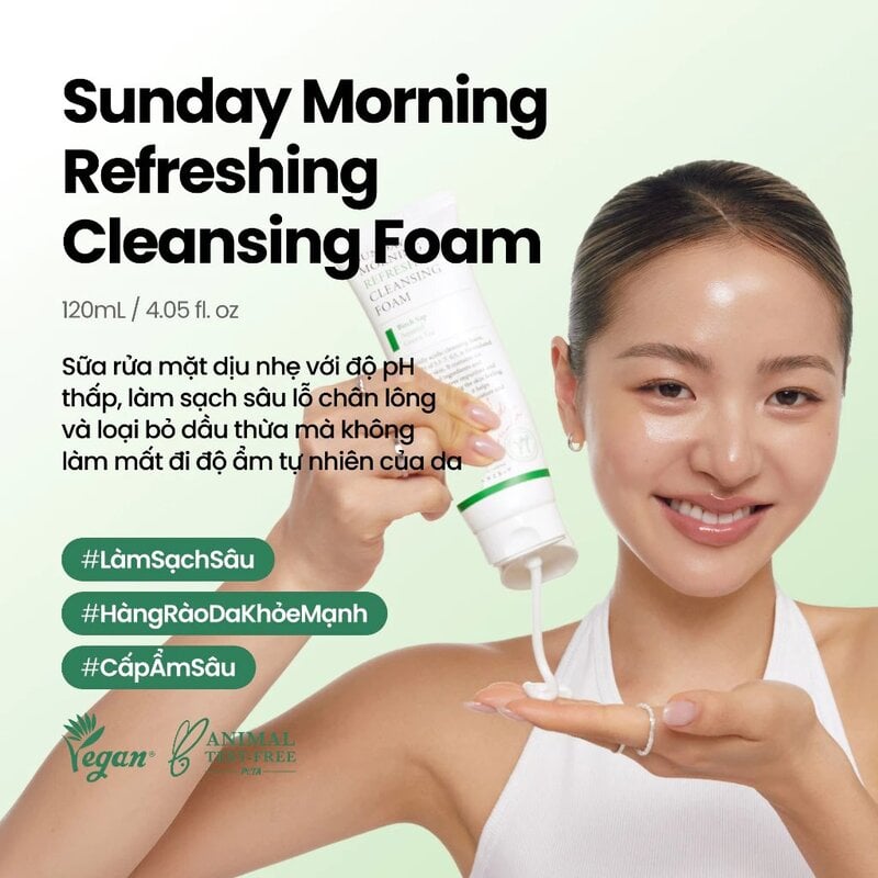 Sữa Rửa Mặt Dịu Nhẹ Axis-Y Sunday Morning Refreshing Cleansing Foam 120ml