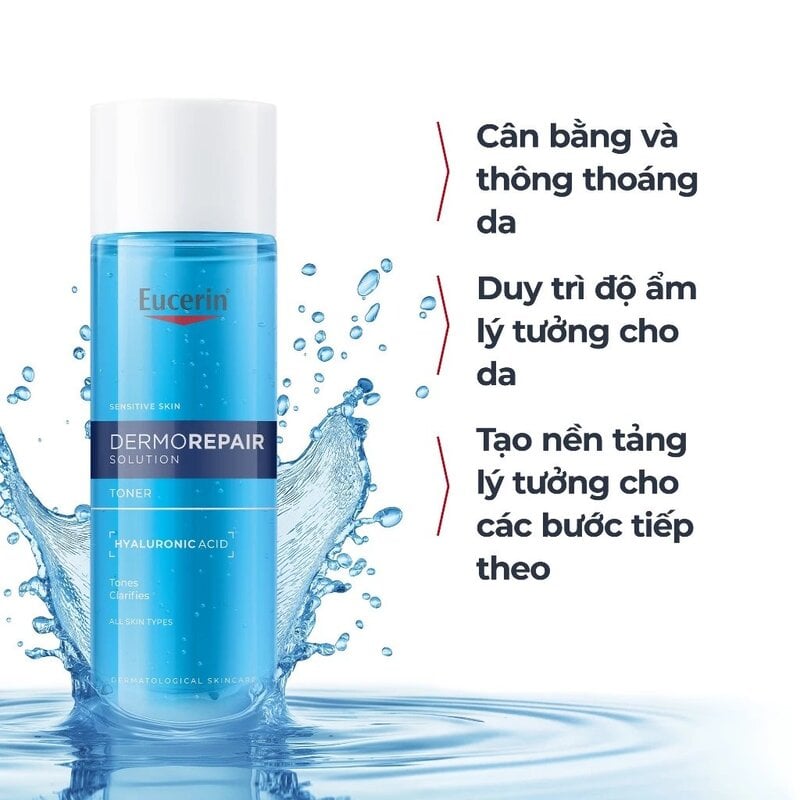Nước Hoa Hồng Cho Da Nhạy Cảm Eucerin Dermorepair Solution Toner 200ml