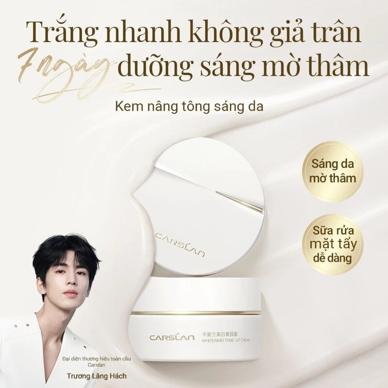 Kem Nâng Tông Hỗ Trợ Dưỡng Sáng Da Carslan Whitening Tone-Up Cream 50g
