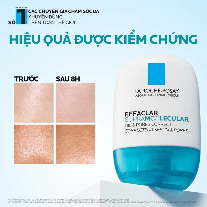 Kem Dưỡng Hỗ Trợ Kiềm Dầu Láng Mịn Lỗ Chân Lông La Roche-Posay Laboratoire Dermatologique Effaclar Supramolecular Oil & Pores Correct 40ml