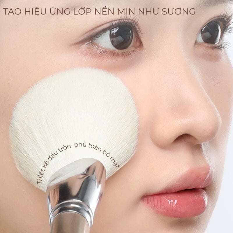 Cọ Phủ Phấn Guoxiaoniu Rose Gold #390 Flat-Top Loose Powder Brush