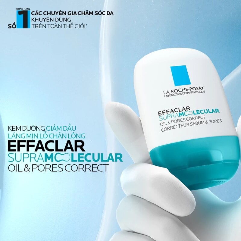 Kem Dưỡng Hỗ Trợ Kiềm Dầu Láng Mịn Lỗ Chân Lông La Roche-Posay Laboratoire Dermatologique Effaclar Supramolecular Oil & Pores Correct 40ml