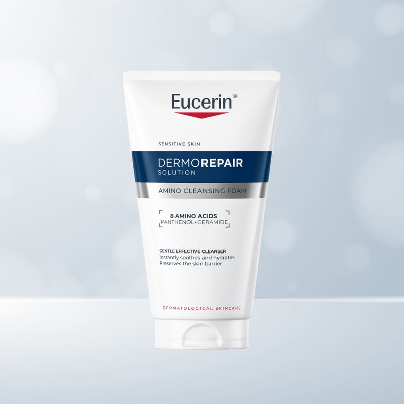 Sữa Rửa Mặt Dịu Nhẹ Cho Da Nhạy Cảm Eucerin Sensitive Skin Dermorepair Solution Amino Cleansing Foam