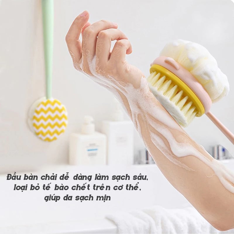 thegioiskinfood.com - Bàn Chải Tắm Chà Lưng Hai Đầu TOOLA - BDC-TLA051