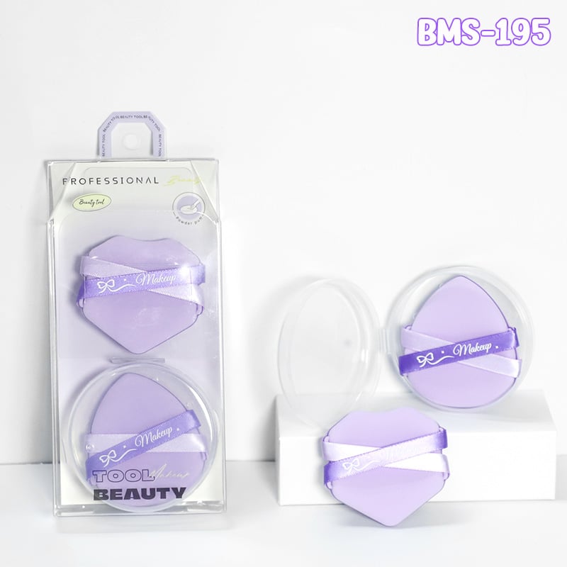 thegioiskinfood.com - Bông Mút Cushion, Tán Nền Idealful Makeup Cushion Puff Set - BMS-195: 2 bông mút
