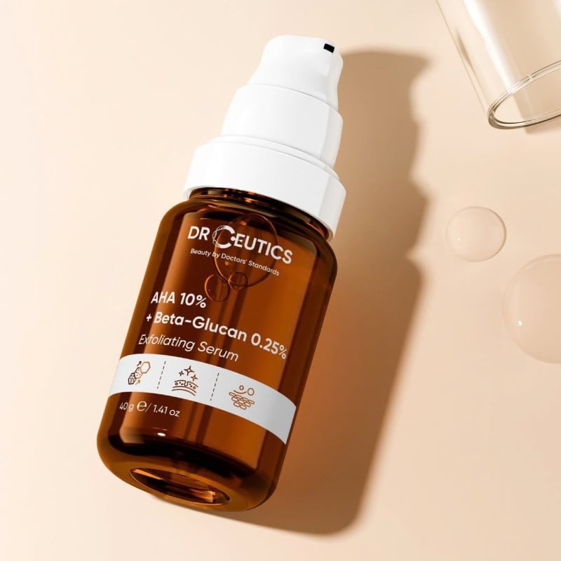 Serum Tẩy Tế Bào Chết Hóa Học DrCeutics AHA 10% + Beta-Glucan 0.25% Exfoliating Serum 40g