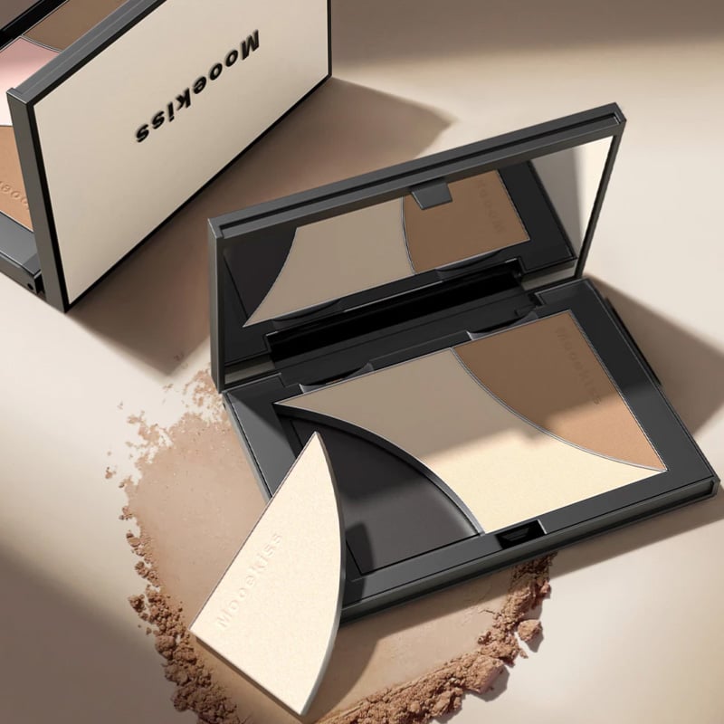 Bảng Tạo Khối Đa Năng Mooekiss Three-Color Sculpting Palette