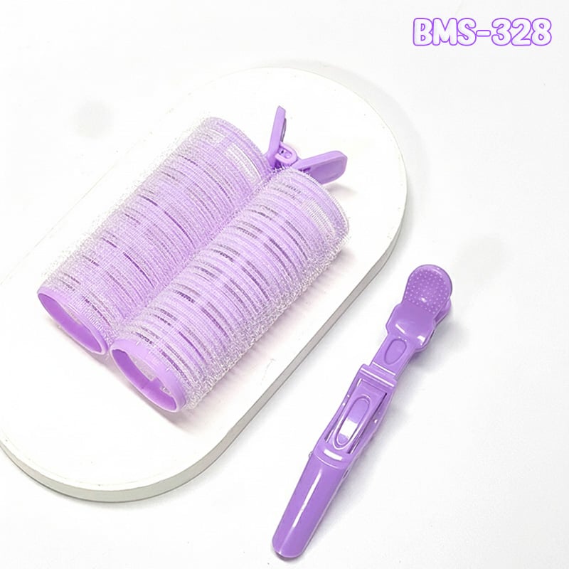 thegioiskinfood.com - Idealful Curling Hair Tools - BMS-328: 1 lô cuốn tóc tự dính và 1 kẹp cá sấu