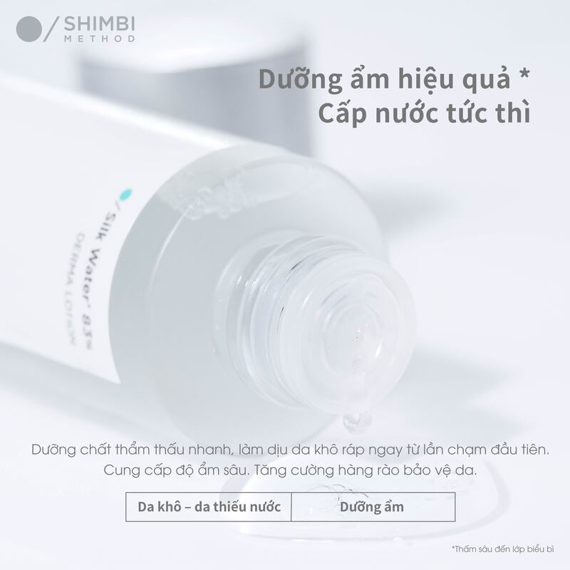 thegioiskinfood.com - Nước Dưỡng Cấp Ẩm Da Shimbi Method Derma Lotion Silk Water 83% 120ml