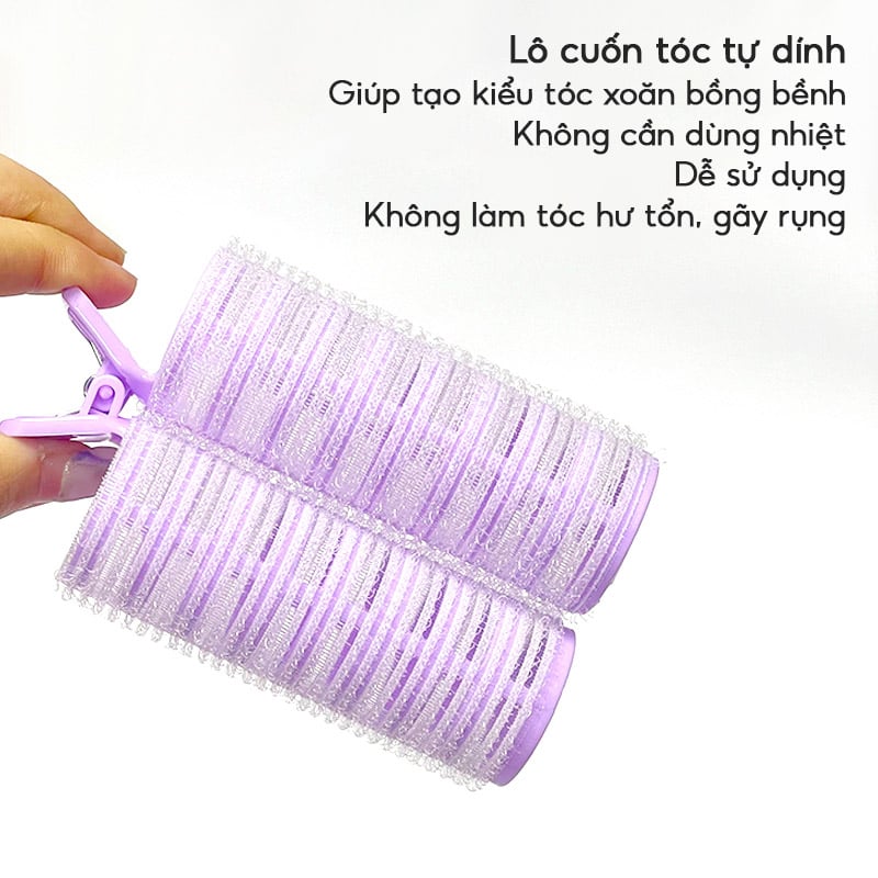 thegioiskinfood.com - Idealful Curling Hair Tools - BMS-328: 1 lô cuốn tóc tự dính và 1 kẹp cá sấu