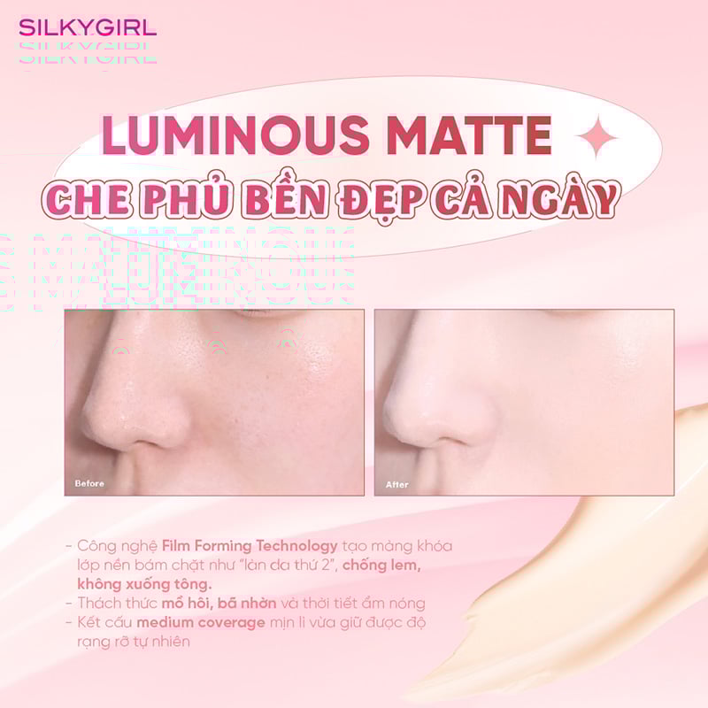 thegioiskinfood.com - Phấn Nước Silkygirl Chống Nắng Lâu Trôi Serum Cushion SPF50+ PA+++ 13g