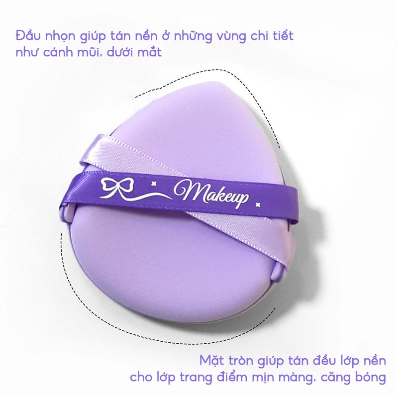 thegioiskinfood.com - Bông Mút Cushion, Tán Nền Idealful Makeup Cushion Puff Set - BMS-195: 2 bông mút
