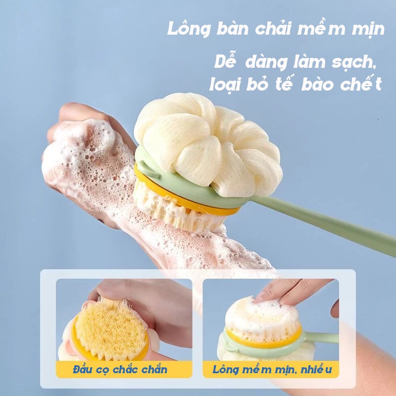 thegioiskinfood.com - Bàn Chải Tắm Chà Lưng Hai Đầu TOOLA - BDC-TLA051