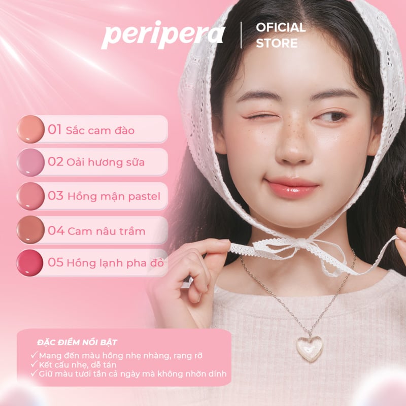 thegioiskinfood.com - Má Hồng Dạng Kem Peripera Syrupy Tok Cheek