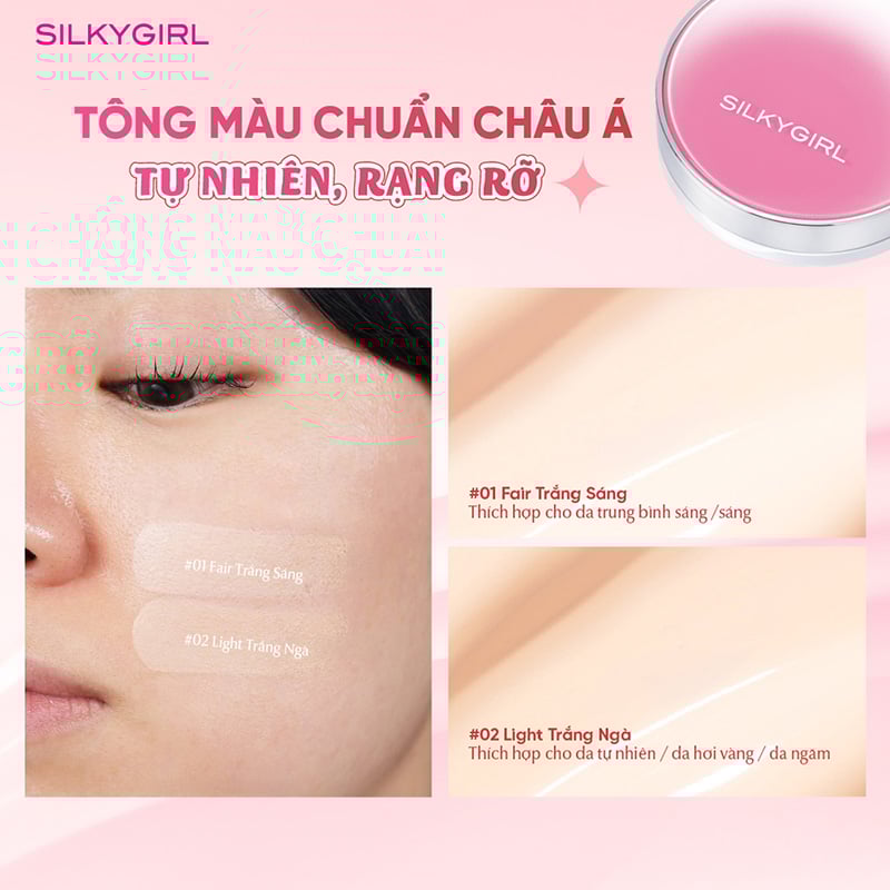 thegioiskinfood.com - Phấn Nước Silkygirl Chống Nắng Lâu Trôi Serum Cushion SPF50+ PA+++ 13g