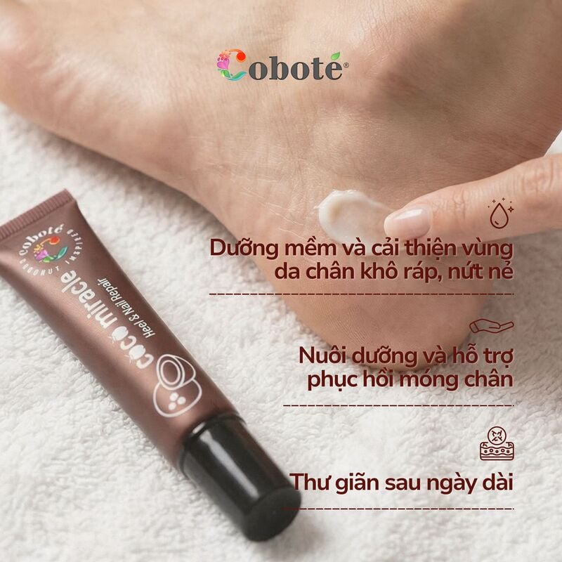 thegioiskinfood.com - Kem Dưỡng Gót Chân & Móng COBOTÉ Coco Miracle Heel & Nail Repair 20g