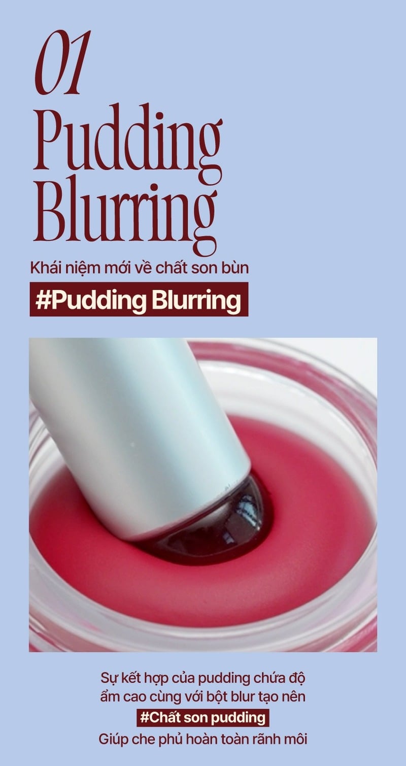 Son Bùn Kiêm Má Hồng Fwee Lip & Cheek Blurry Pudding Pot 5g