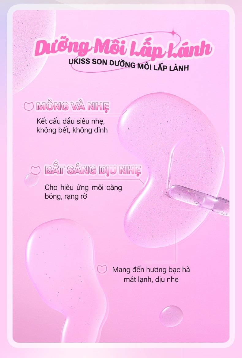thegioiskinfood.com - Son Bóng UKISS Dưỡng Môi Căng Mọng Star Jelly Ice Lip Oil 2ml