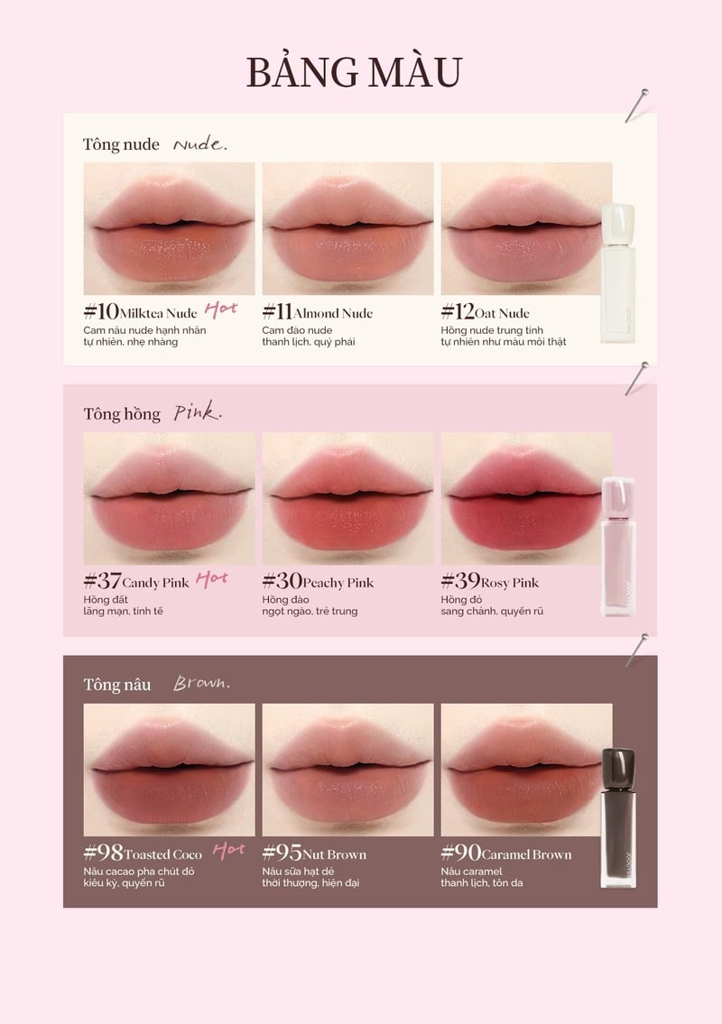 Son Kem Lì Nhẹ Môi Joocyee Matte Veil Lip Cream 4.1g