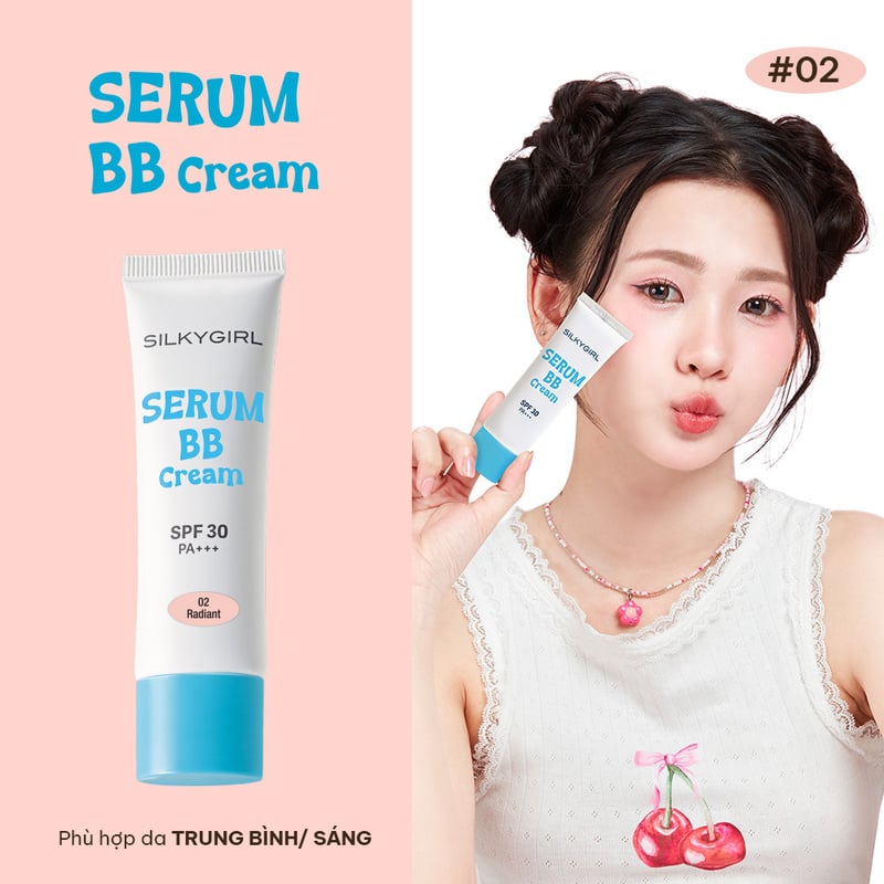 Kem Nền Silkygirl Mỏng Nhẹ Serum Bb Cream SPF30 PA+++ 20ml