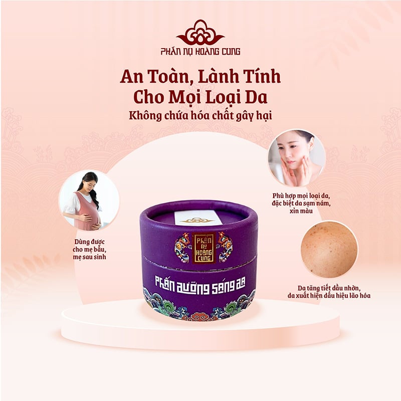thegioiskinfood.com - Phấn Nụ Hoàng Cung Phấn Dưỡng Sáng Da (Màu tím)