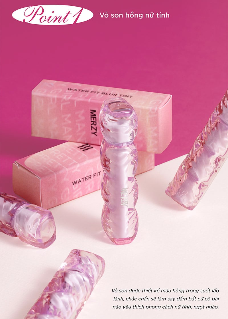 thegioiskinfood.com - Son Tint Mịn Lì, Bền Màu, Fit Môi Tự Nhiên Merzy Water Fit Blur Tint 3.7g