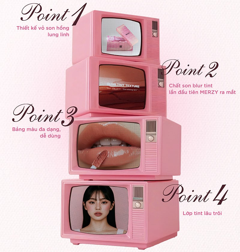 thegioiskinfood.com - Son Tint Mịn Lì, Bền Màu, Fit Môi Tự Nhiên Merzy Water Fit Blur Tint 3.7g