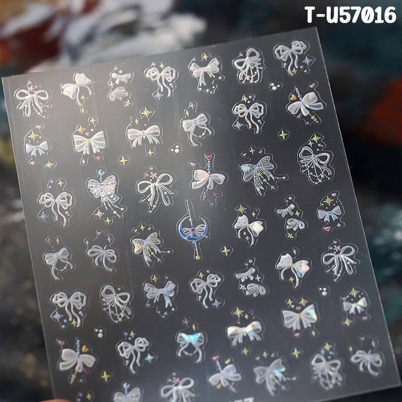 thegioiskinfood.com - Sticker Nail TENSOR 5D Miếng Dán Trang Trí Móng Cao Cấp, Họa Tiết Nơ Bướm, Trái Tim, Siêu Xinh, Mẫu Đa Dạng