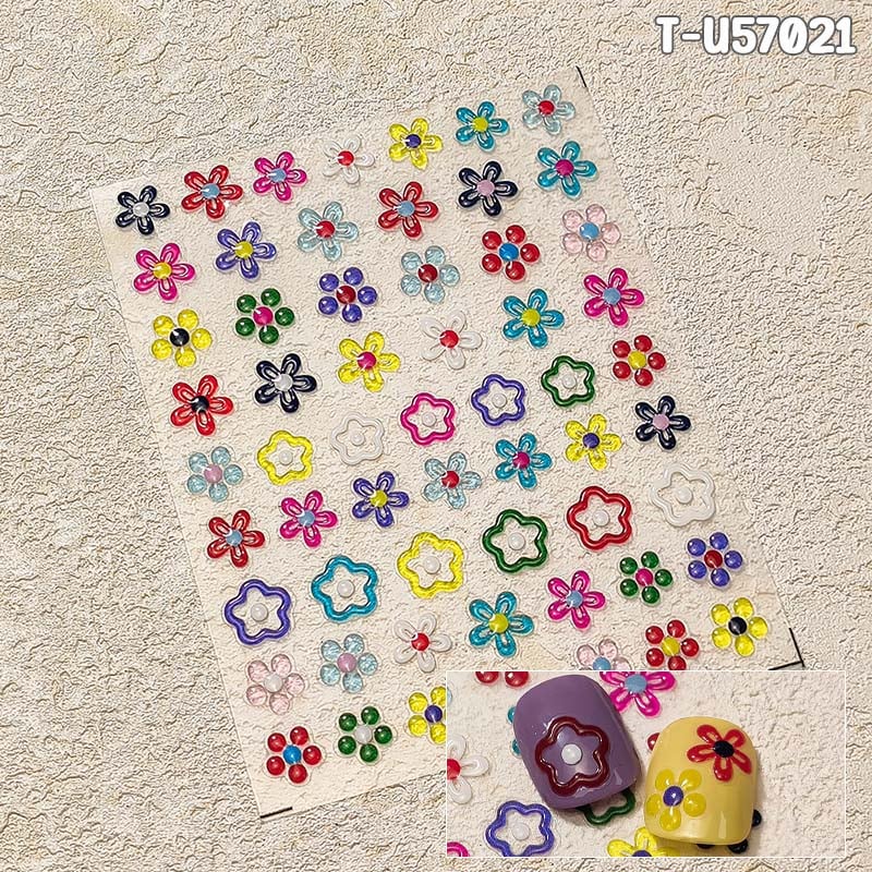 thegioiskinfood.com - Miếng Dán Trang Trí Móng TENSOR 5D Sticker Nail Cao Cấp, Họa Tiết Hoa, Tulip, Ngôi Sao Mẫu Đa Dạng