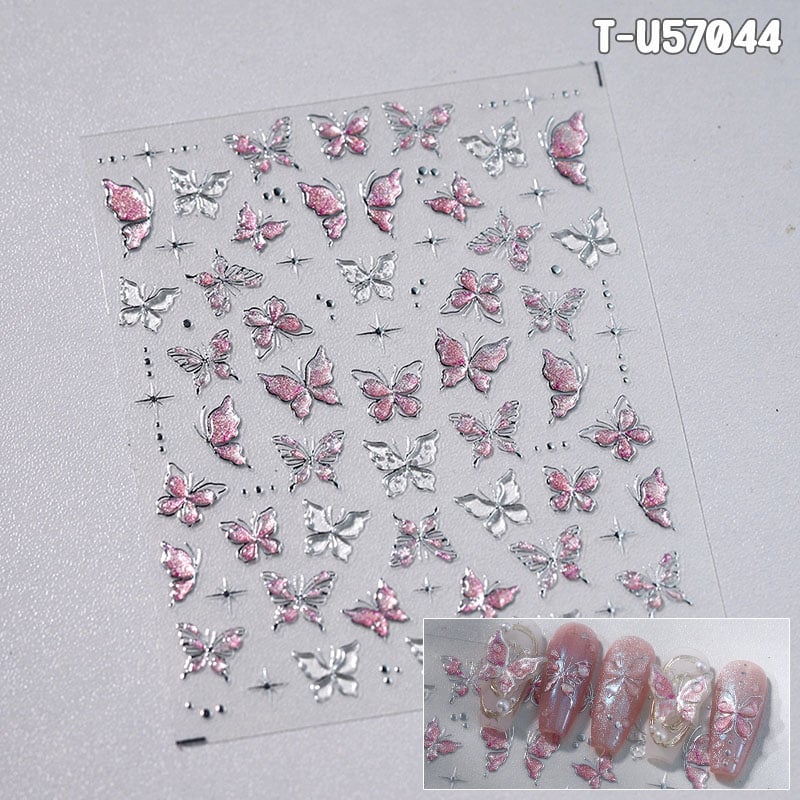 thegioiskinfood.com - Sticker Nail TENSOR 5D Miếng Dán Trang Trí Móng Cao Cấp, Họa Tiết Nơ Bướm, Trái Tim, Siêu Xinh, Mẫu Đa Dạng