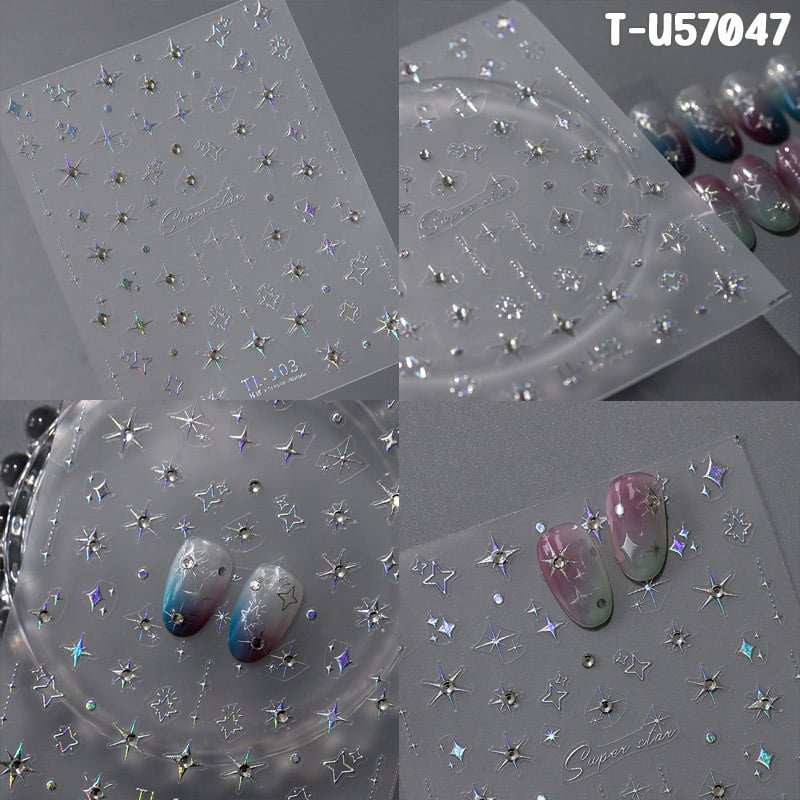 thegioiskinfood.com - Sticker Nail TENSOR 5D Miếng Dán Trang Trí Móng Cao Cấp, Họa Tiết Nơ Bướm, Trái Tim, Siêu Xinh, Mẫu Đa Dạng