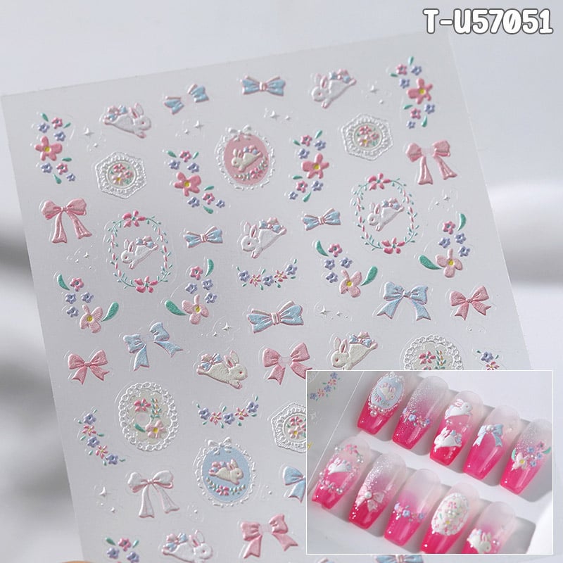 thegioiskinfood.com - Sticker Nail TENSOR 5D Miếng Dán Trang Trí Móng Cao Cấp, Họa Tiết Nơ Bướm, Trái Tim, Siêu Xinh, Mẫu Đa Dạng