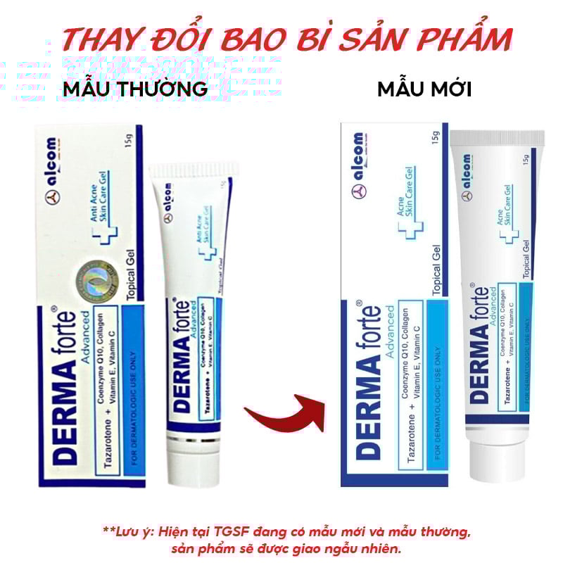 thegioiskinfood.com - thay đổi bao bì Gel Derma Forte Topical Gel 15g Hỗ Trợ Giảm Mụn, Giảm Thâm 15g