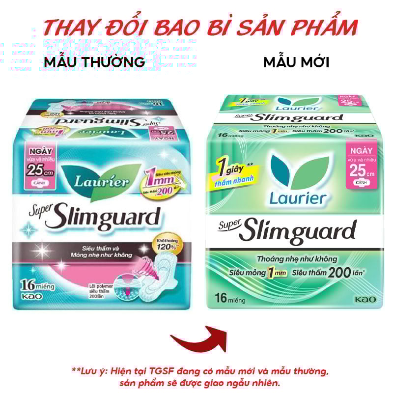 thegioiskinfood.com - Băng Vệ Sinh Siêu Mỏng Bảo Vệ Lauríer Super Slimguard 25cm