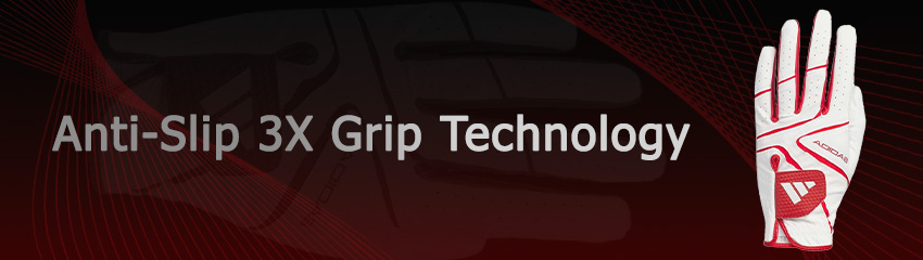 Công nghệ Anti-Slip 3X Grip của Găng tay golf nam Nonslip 24 White/Brired IN6685 | ADIDAS
