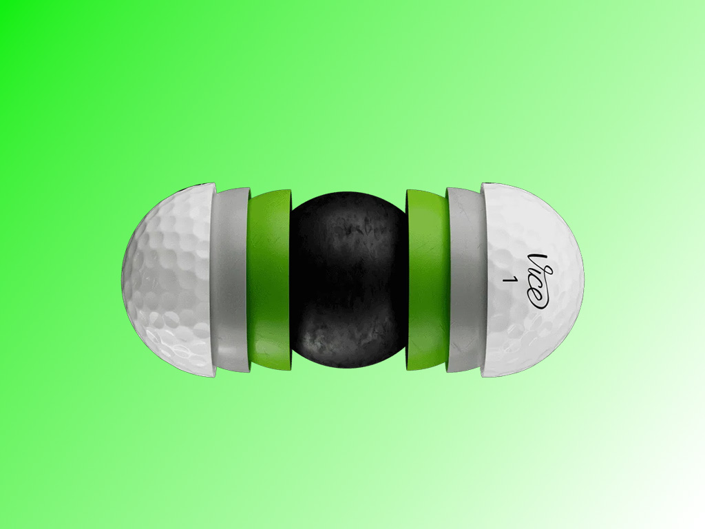 Cấu trúc 4 lớp của bóng golf Vice Pro Plus neon giúp tối ưu tốc độ bay và mang lại khoảng cách vượt trội.