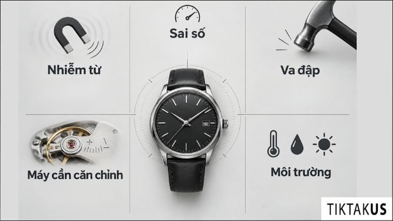Các nguyên nhân khiến đồng hồ cơ Orient chạy nhanh