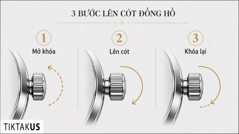 Cách lên dây cót đồng hồ Rolex đúng chiều