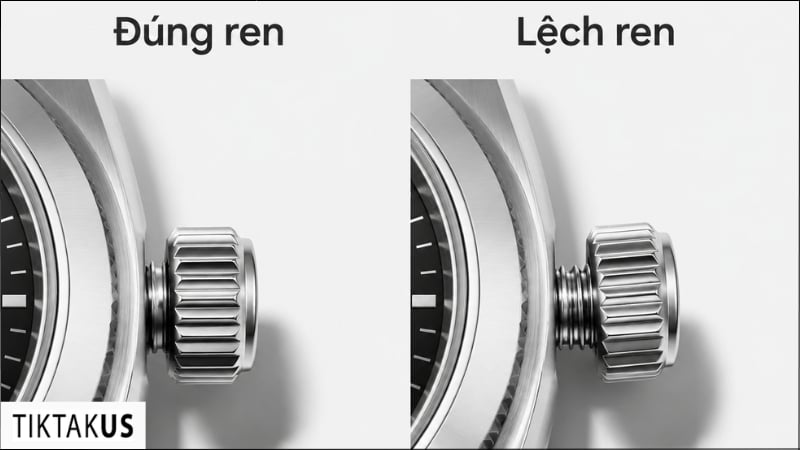 Cách khóa núm Rolex tránh lệch ren