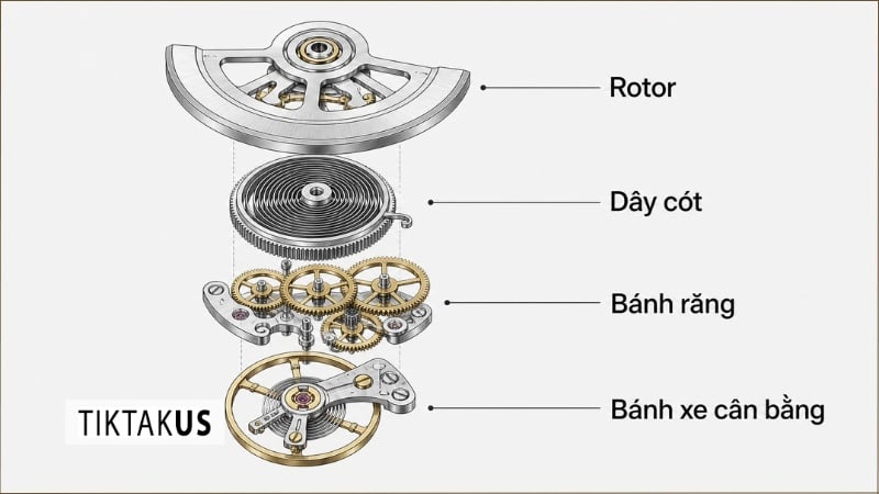 Cấu tạo và nguyên lý hoạt động của đồng hồ Automatic